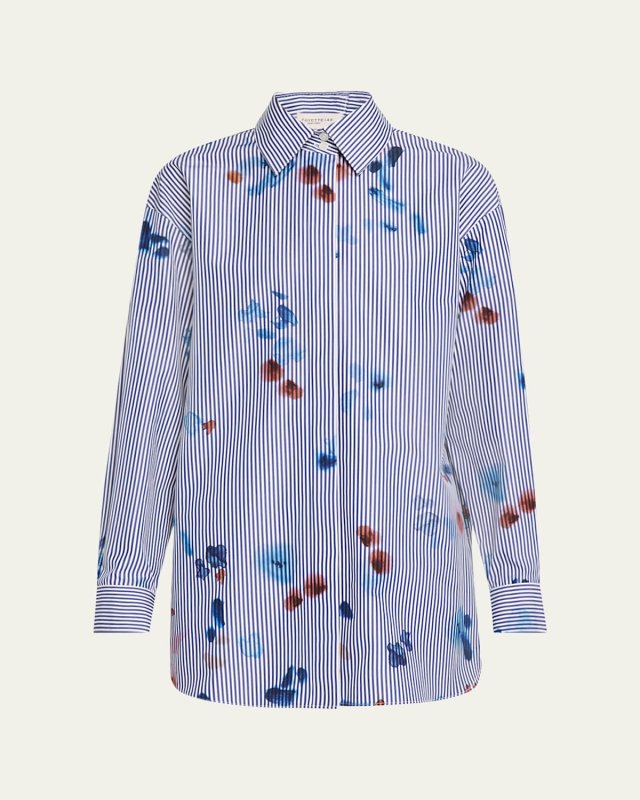 The Portrait Striped Button-Down Cotton Shirt